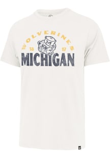 47 Michigan Wolverines Natural Arcitext Franklin Short Sleeve Fashion T Shirt