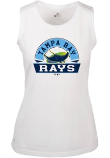 Levelwear Tampa Bay Rays Womens White Macy Banner Arch Tank Top