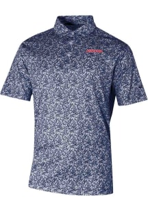 Columbia Arizona Wildcats Mens Navy Blue Heat Seal Westside Country Short Sleeve Fashion Polo