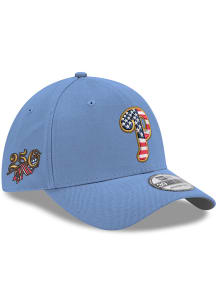 New Era Philadelphia Phillies Mens Light Blue Americana 39THIRTY Flex Hat