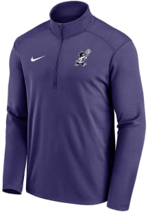 Nike K-State Wildcats Mens Purple Varsity Willie Basketball Long Sleeve Qtr Zip Pullover