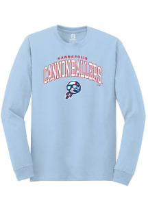 Summit Sportswear Kannapolis Cannon Ballers Light Blue Arch Mascot Long Sleeve T Shirt
