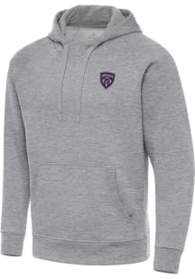 Antigua Louisville City FC Mens Grey Victory Long Sleeve Hoodie