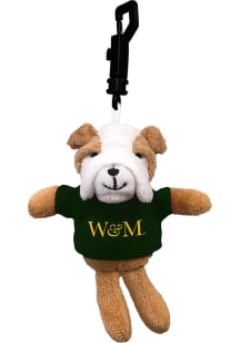 William & Mary Tribe 4.5in Bulldog Keychain - Green