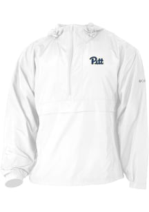 Columbia Pitt Panthers Mens White Heat Seal Prodigy Long Sleeve Qtr Zip Pullover