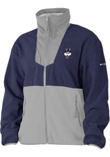 Columbia UConn Huskies Womens Navy Blue Sequoia Light Weight Jacket