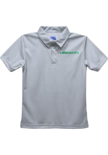 Vive La Fete Oregon Ducks Toddler Grey Team Short Sleeve Polo Shirt