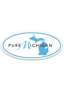 Michigan Pure Michigan Oval Stickers - White