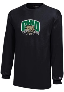 Champion Ohio Bobcats Youth Black Core Long Sleeve T-Shirt