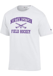 Champion Northwestern Wildcats White Field Hockey Icon Jersey Short Sleeve T Shirt
