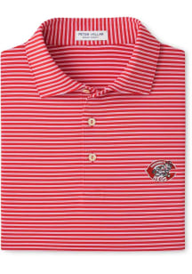 Peter Millar Cincinnati Reds Mens Red Tiebreaker Short Sleeve Fashion Polo