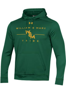 Under Armour William & Mary Tribe Mens Green Armourfleece Hood Hood
