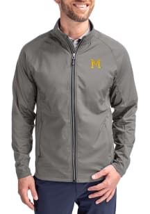 Cutter and Buck Michigan Wolverines Mens Graphite Vault Adapt Eco Medium Weight Jacket