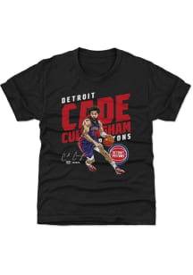 Cade Cunningham Detroit Pistons Youth Black Slant Player Tee