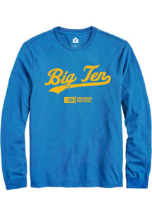 Rally Big Ten Blue Script Long Sleeve T Shirt