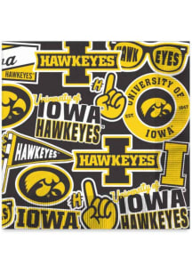 Iowa Hawkeyes 6.5" 25 pk Square Napkins
