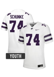 Navarro Schunke K-State Wildcats Youth White Nike NIL Name And Number Football Jersey