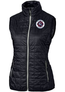 Cutter and Buck New England Revolution Womens Navy Blue Rainier PrimaLoft Vest