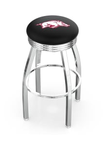 Arkansas Razorbacks 3 Ring Chrome Seat Pub Stool - Silver