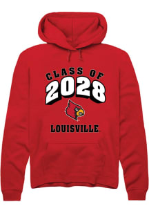 Rally Louisville Cardinals Mens Cardinal Class of 2028 Long Sleeve Hoodie
