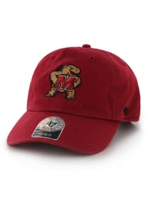 47 Maryland Terrapins Clean Up Adjustable Hat - Red
