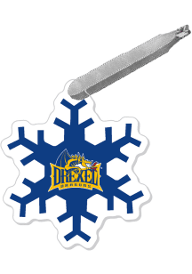 Drexel Dragons Snowflake Ornament - Navy Blue