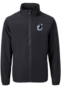 Cutter and Buck Minnesota United FC Mens Black Charter Eco Big and Tall Light Weight Jacket