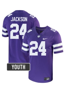 Martel Jackson K-State Wildcats Youth Purple Nike NIL Name And Number Football Jersey
