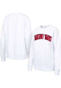 Texas Tech Red Raiders Womens White Paisley Sports Fleece Crew Sweatshirt