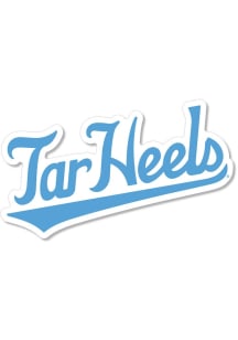 North Carolina Tar Heels Team script with team colors Auto Decal - Light Blue