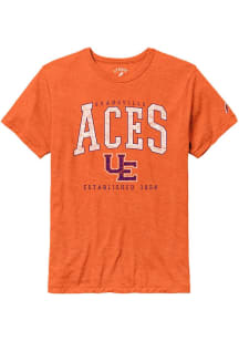 Evansville Purple Aces Orange Victory Falls Puff Arch Mascot Short Sleeve Fashion T Shirt