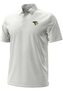 Under Armour Lindenwood Lions Mens White Stripe Short Sleeve Polo