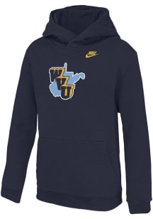 Nike West Virginia Mountaineers Youth Navy Blue 1965 Throwback Long Sleeve Hoodie