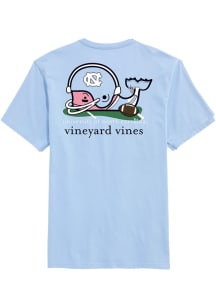 Vineyard Vines North Carolina Tar Heels Light Blue Football Whale Short Sleeve T Shirt