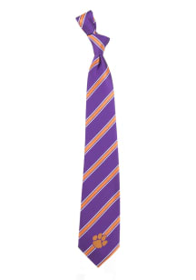 Clemson Tigers Poly Stripe Mens Tie