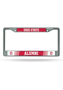 Ohio State Buckeyes Alumni Chrome License Plate Frame - Silver