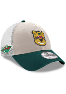 New Era Minnesota Wild Two Tone Mascot 9FORTY Trucker Adjustable Hat - White