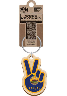 Kansas Peace Flag Keychain - Brown