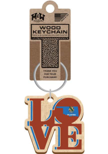 Oklahoma Love Keychain - Brown