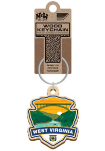 West Virginia Scene Banner Keychain