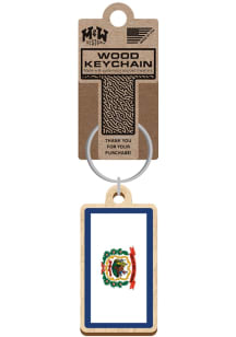 West Virginia State Flag Keychain - Brown