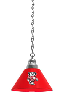 Wisconsin Badgers Mascot Single Silver Billiard Lamp