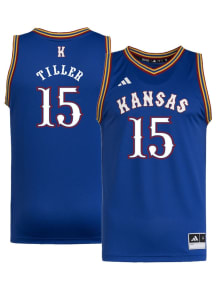 Bryson Tiller  Adidas Kansas Jayhawks Blue NIL Name And Number Jersey