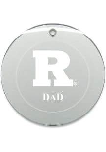 Rutgers Scarlet Knights Dad Round Ornament - White
