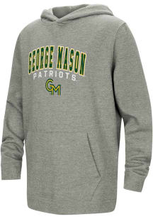 Colosseum George Mason University Youth Grey No 1 Long Sleeve Hoodie