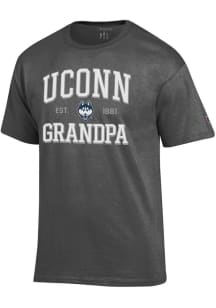 Champion UConn Huskies Charcoal Est. Date Grandpa Jersey Short Sleeve T Shirt