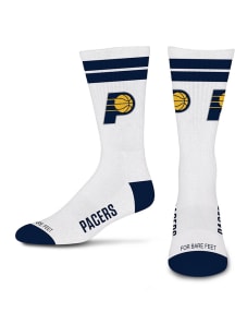 Indiana Pacers White Stripes Mens Crew Socks
