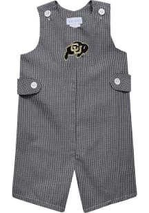 Vive La Fete Colorado Buffaloes Toddler Black Gingham Overalls