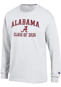 Champion Alabama Crimson Tide White Font Class of 2026 Jersey Long Sleeve T Shirt