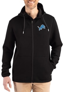 Cutter and Buck Detroit Lions Mens Black Epic Comfort Full Zip Light Weight Jacket